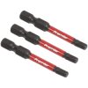 Sealey AK8237 Hex 4mm Impact Power Tool Bits 50mm - 3pc