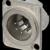 NC5MD-LX XLR panel plug, 5-pin, silver, nickel-plated, solder