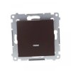 Simon 54 Łącznik pojedynczy z podświetleniem, szybkozłącza, brąz mat DW1L.01/46