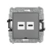 MINI Ładowarka USB podwójna 2xUSB C 30 W max bez pola opisowego szary mat 27MCUSBBO-9 KARLIK