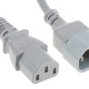 Przewód zasilania złącze A: IEC C13 złącze B: IEC C14 1m 6 A 250 V 0,75 mm2 Szary