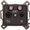 LOGI Gniazdo antenowe TV/2xSAT końcowe Grafit 25282