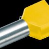 187736 Twin-Aderendhülse isoliert 2x1,0 mm²/10 mm, gelb, 100er Pack
