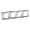 UNICA TOP Ramka 4 poczwórna pozioma aluminium MGU6.008.30 SCHNEIDER ELECTRIC