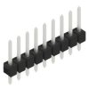Pin header, 9 pole, pitch 2.54 mm, straight, black, 10048165