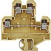 Multi level terminal block, screw connection, 0.5-4.0 mm², 32 A, 6 kV, beige/yellow, 0590060000