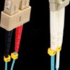 BS77951/3 FO patch cable, duplex, LC / SC, 50/125µ, OM3, aqua, 1m