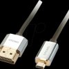 41680 Cromo Line HDMI cable, HDMI A/D, slim, 4K60 Hz, 0.5 m
