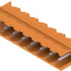 Pin header, 8 pole, pitch 5.08 mm, angled, orange, 1146850000