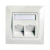 Telegärtner 100021409 Network outlet flush mount 2 ports unequipped