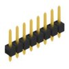 Pin header, 8 pole, pitch 2.54 mm, straight, black, 10046126