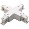 Łącznik Poczwórny Krzyżowy Do Listw Szynowych Trójfazowych Biały