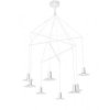 Lampa Wisząca Hat Biała 8Xled Geometryczna Konstrukcja Lp-1661/8P Wh Light...