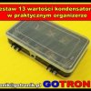 Zestaw 13 wartości kondensatorów w praktycznym organizerze