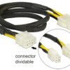 83653 8-pin EPS extension (splittable) plug/socket, 44 cm