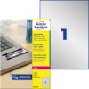 L6013-20 Type Plate Labels, Water-Resistant, 210 x 297 mm, 20 Pieces, Sil