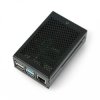 Obudowa do Raspberry Pi 4B z wentylatorem - aluminiowa - czarna - LT-4BA03