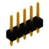 Pin header, 5 pole, pitch 2.54 mm, straight, black, SL 1 025 5 G