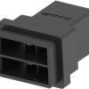 Plug housing, 6 pole, pitch 5.08 mm, straight, black, 1-179554-3