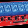 ST1116 Developer boards - relay module, 8-channel, 5 V, SRD-05VDC-SL-C