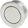 Vandal-proof pushbutton, 1 pole, silver, unlit , 0.125 A/48 V, mounting Ø 19 mm, IP67, 1241.2800
