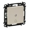 VALENA LIFE Wyłącznik zwierny przycisk przełączy no/nc podświetlany z symbolem dzwonka aluminium 6A 250V 752216 LEGRAND