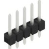 Pin header, 5 pole, pitch 2.54 mm, straight, black, 10048148