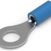 Insulated ring cable lug, 1.0-2.6 mm², AWG 16 to 14, 6.73 mm, M6, blue, 34162