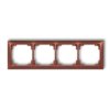 DECO Ramka 4 poczwórna uniwersalna z tworzywa DECO Soft brązowy metalik 9DRSO-4 KARLIK