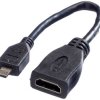 Value HDMI kabel Gniazdo HDMI-A, Złącze HDMI Micro D 0.15 m czarny 11.99.5584 ekranowanie Kabel HDMI