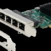 EX-60104 Network card, PCIe, Gigabit Ethernet, 4x RJ45