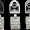 CCBW89370GY RJ45 plug, FTP Cat.6, 10 pieces
