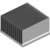 Fin heat sink, (L x W x H) 100 x 100 x 58 mm, 0.82 to 0.24 K/W, KTE 1