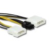 Qoltec Adapter 2x MOLEX żeński/ PCI-E 6pin męski 15cm