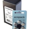 60x baterie do aparatów słuchowych ecopack Varta 675