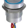 Przełącznik piezoelektryczny, Luźny przewód, 200 mA przy 24 V DC, SPST, Niebieski, -40 → +75°C
