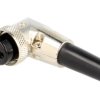 Wtyk mikrofonowe żeńskie 2-pin na przewód kątowe 90 6mm FC684222R