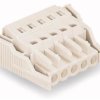 Socket header, 8 pole, pitch 5 mm, angled, light gray, 721-108/037-000