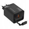 Szybka ładowarka 65W GaN 3 porty zwijany chowany kabel 60cm USB-C + USB-A