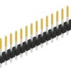 Pin header, 15 pole, pitch 2.54 mm, straight, black, 10048311
