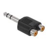 Złącze adapter Jack 6,3 wtyk - 2x RCA gniazdo