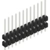 Pin header, 12 pole, pitch 2.54 mm, straight, black, 10050840