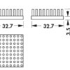 Radiator 32.7 x 32.7 x 10mm 5.4K/W Kwadrat Uniwersalny Alu