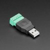 USB-A Male Plug to 5-pin Terminal Block