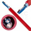 Kabel przeciwpożarowy parowany HTKSHekw 1x2x0,8mm czerwony 150V ekranowany bezhalogenowy LSOH B2ca drut Bitner