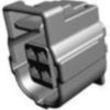 Socket, unequipped, 4 pole, straight, 2 rows, gray, 184393-2