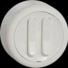WDE015826 Double changeover switch, surface, complete, white, round, Renov