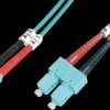 DK-2532-02/3 FO patch cable, OM3, LC / SC, duplex, turquoise, 2m