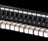 DN-91411-24 Patch panel, Cat.6a, 1 U, 24-port, shielded, with 24x DN-93615
