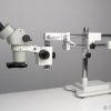 Mikroskop stereo ze statywem dwuramiennym i oświetleniem LED - powiększenie 6.7x-50x